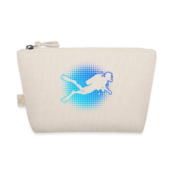 Geschenkidee für die Scuba-Diverin mit Freediving - Bio-Täschchen - Natur - Vorne
