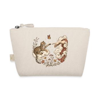  Tilcayo Katzenkreation Hand Wolken Wildblumen - Bio-Täschchen - Natur - Vorne