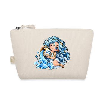 Wassermann Sternzeichen Frauen Kawaii - Bio-Täschchen - Natur - Vorne