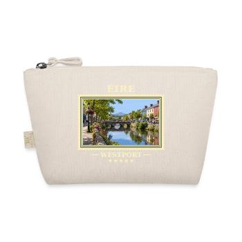 Irland Westport Vintage Reisemarke - Bio-Täschchen - Natur - Vorne
