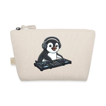 Pinguin DJ Musik Techno Party Comic - Bio-Täschchen - Natur - Vorne