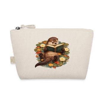 Otter liest im Herbstteich - Bio-Täschchen - Natur - Vorne
