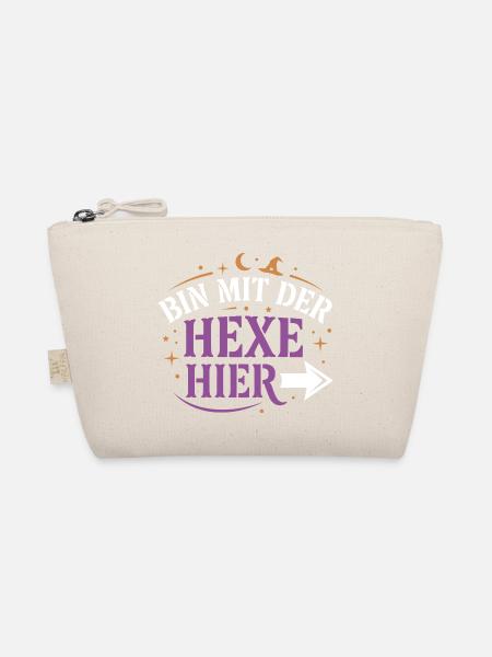 Trick or Treat | Bin Mit Der Hexe Hier | Halloween - Bio-Täschchen - Natur