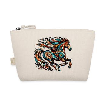 Indianisches Pferd Orange - Bio-Täschchen - Natur - Vorne