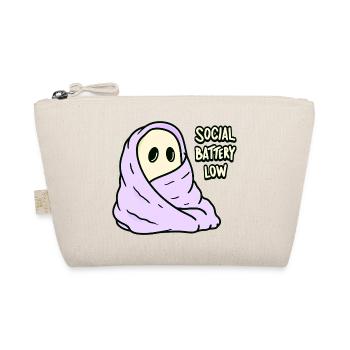 Kawaii Akku Leer Social Battery Low - Bio-Täschchen - Natur - Vorne