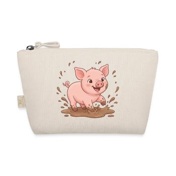 Matschspaß Schweinchen - Bio-Täschchen - Natur - Vorne