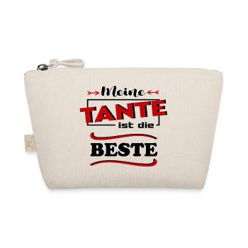 Meine Tante ist die beste Baby Sprüche Body Lustig - Bio-Täschchen - Natur - Vorne