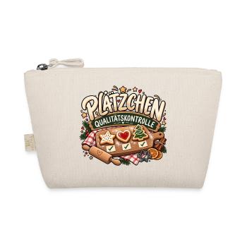Plätzchen  Lustiges Weihnachtsdesign - Bio-Täschchen - Natur - Vorne