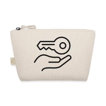 Tasten-in-Hand-Linien-Symbol - Bio-Täschchen - Natur - Vorne