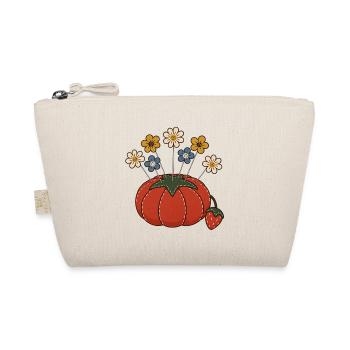Blütenkopf-Nadeln in einem Tomatennadelkissen - Bio-Täschchen - Natur - Vorne