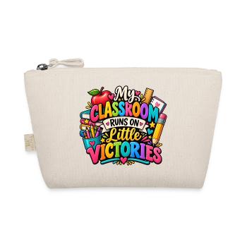 My Classroom Runs on Little Victories - Bio-Täschchen - Natur - Vorne