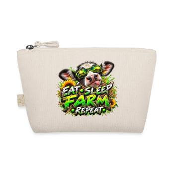 Eat Sleep Farm Repeats - Bio-Täschchen - Natur - Vorne