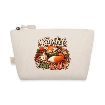 Kapitel statt Kälte – Lesender Fuchs Cozy Herbst  - Bio-Täschchen - Natur - Vorne