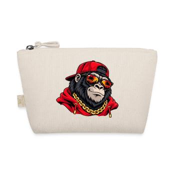 Cooler Gorilla mit Sonnenbrille – Urbane Streetwear - Bio-Täschchen - Natur - Vorne