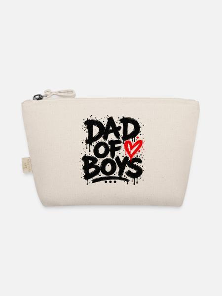 Papa von Jungs – Stolzer Papa Geschenkidee - Bio-Täschchen - Natur