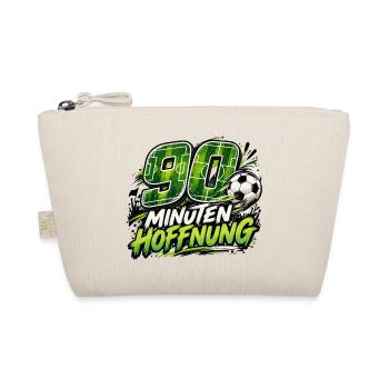 90 Minuten Hoffnung – Fußballfan Geschenkidee - Bio-Täschchen - Natur - Vorne