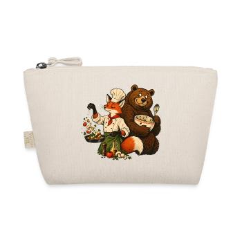 Fuchs & Bär beim Kochen – Kochteam - Bio-Täschchen - Natur - Vorne