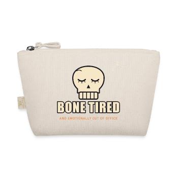 Sleeping Skull Bone müde – Halloween-müde - Bio-Täschchen - Natur - Vorne
