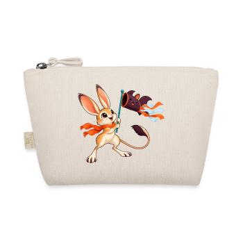Hase mit Drachenbanner - Bio-Täschchen - Natur - Vorne