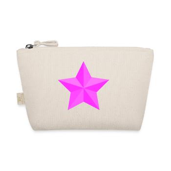 Geometrische Pink Star - Bio-Täschchen - Natur - Vorne