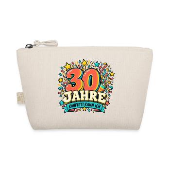 30 Jahre – Konfetti kann ich - Bio-Täschchen - Natur - Vorne