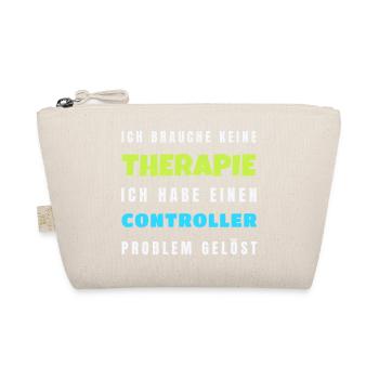 Keine Therapie nötig nur ein Controller Gamer - Bio-Täschchen - Natur - Vorne