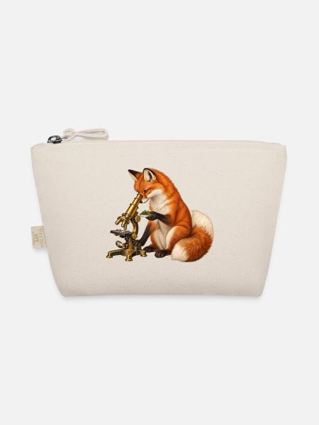 Fuchs mit Moos und Mikroskop - Bio-Täschchen - Natur