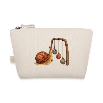 Schnecke mit Kiesel-Mobile - Bio-Täschchen - Natur - Vorne