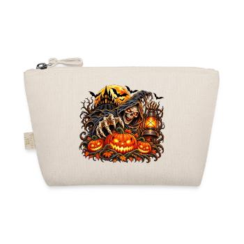 Grim Reaper Halloween Kürbis-Szene - Bio-Täschchen - Natur - Vorne