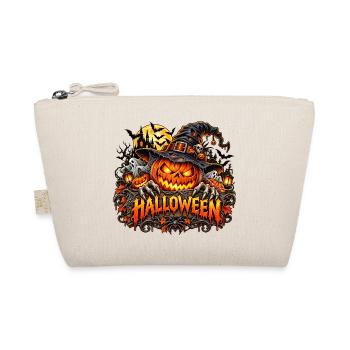 Halloween Kürbis Hexenhut - Bio-Täschchen - Natur - Vorne