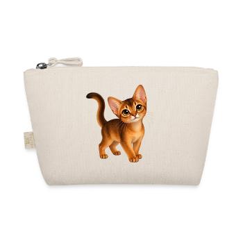 Abessinierkatze Kawaii Style – Süße Katze - Bio-Täschchen - Natur - Vorne