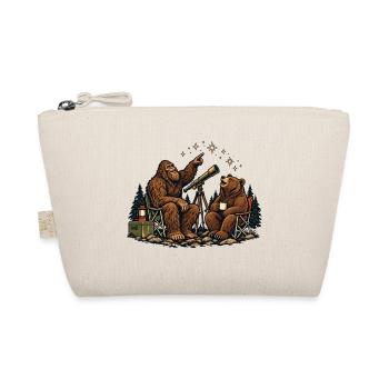 Bär und Bigfoot beobachten Sterne – Outdoor - Bio-Täschchen - Natur - Vorne