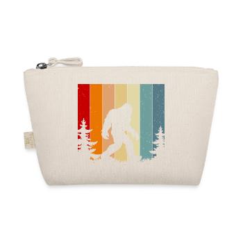 Retro Sunset Bigfoot Vintage Yeti Forest Trees - Bio-Täschchen - Natur - Vorne
