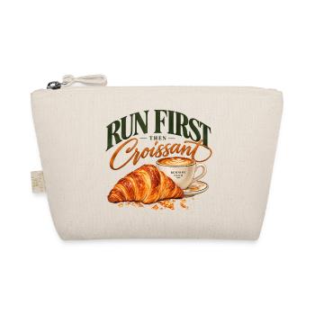 Zuerst laufen, später Croissant – Running & Coffee Club - Bio-Täschchen - Natur - Vorne