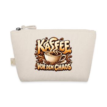 Kaffee vor dem Chaos Lustiges Geschenk für Freunde - Bio-Täschchen - Natur - Vorne