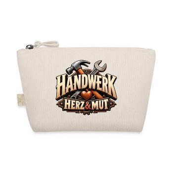 Handwerk, Herz & Mut Geschenk für Beruf Ausbildung - Bio-Täschchen - Natur - Vorne