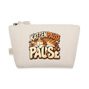 Katzenpause ist gut! Geschenkidee für Katzenfans - Bio-Täschchen - Natur - Vorne