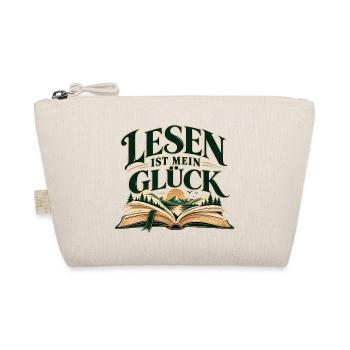 Lesen ist mein Glück Geschenktipp für Leseratten - Bio-Täschchen - Natur - Vorne