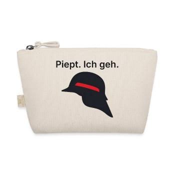 Piept. Ich geh. - Feuerwehr Geschenk Melder - Bio-Täschchen - Natur - Vorne