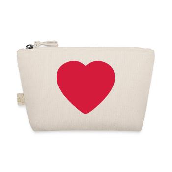 Heart Round - Organic Pouch - nature - Front
