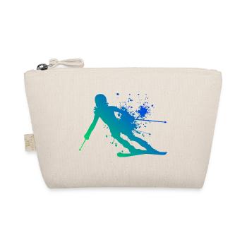 Stunt Ski Skiers Women Ski Winter Sports - Organic Pouch - nature - Front