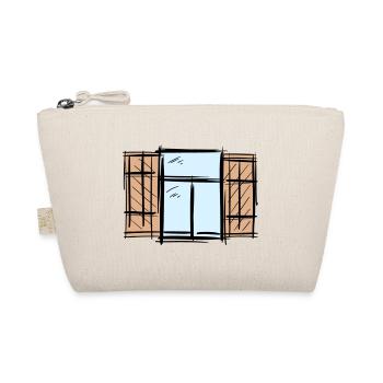 Altes Fenster m. Fensterläden Klappläden Zeichnung - Bio-Täschchen - Natur - Vorne
