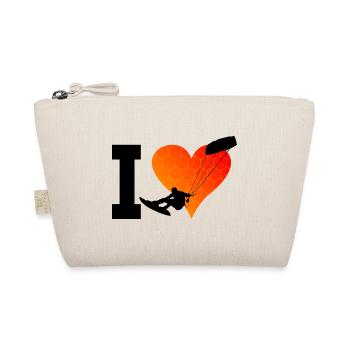 Men's Kitesurf Kiting Women Kitesurfer Kite - Organic Pouch - nature - Front