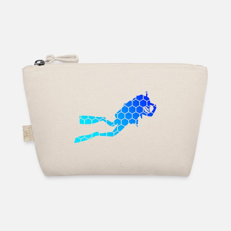 Diving Damen Diver Scuba Diver Herren Free Dive - Bio-Täschchen - Natur
