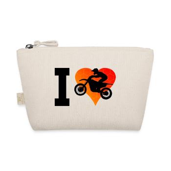Dirt Biker Dirt Bike Supermoto Dirtbike Freestyle - Bio-Täschchen - Natur - Vorne
