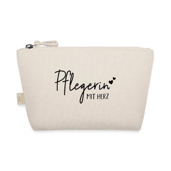 Pflegerin mit Herz - Geschenkide - Bio-Täschchen - Natur - Vorne