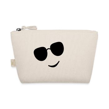 sunglasses smile black - Bio-Täschchen - Natur - Vorne