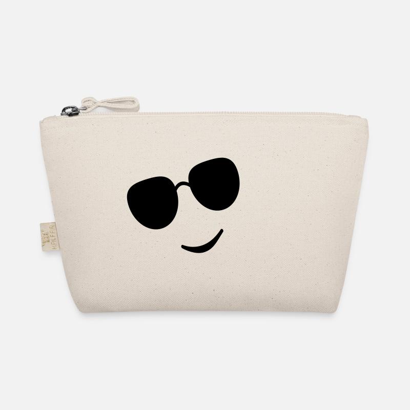 sunglasses smile black Organic Pouch