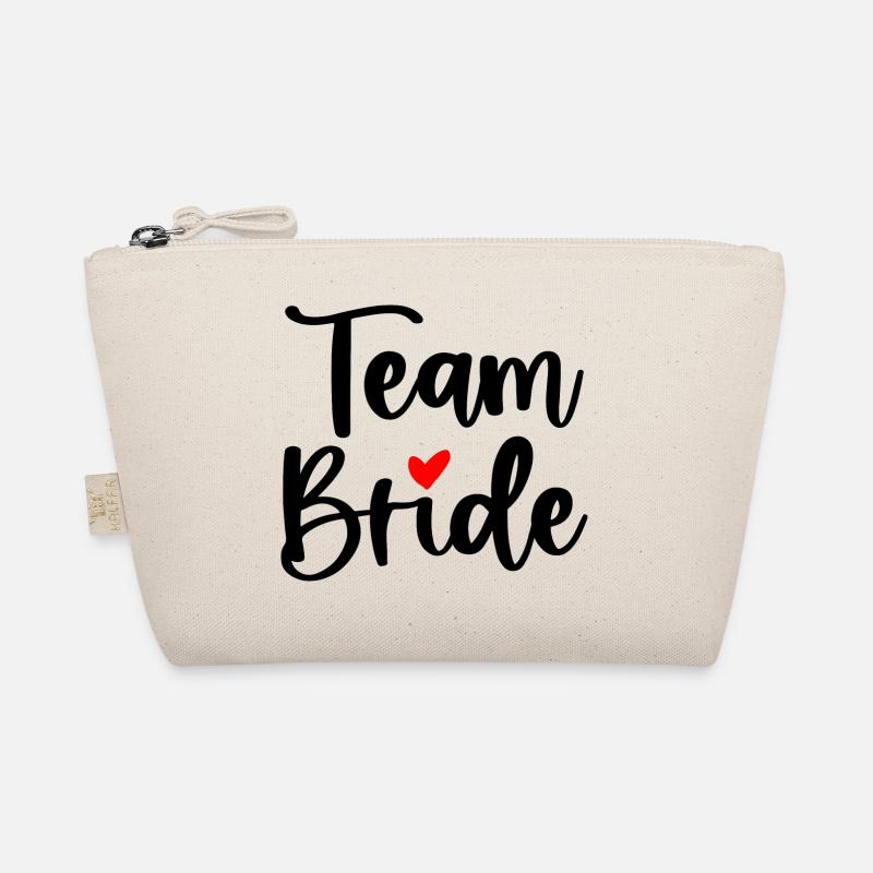 Team Bride I Junggesellinnen JGA Hochzeit Braut - Bio-Täschchen - Natur