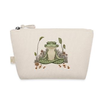 COTTAGECORE MEDITATING ZEN YOGA FROG - Organic Pouch - nature - Front